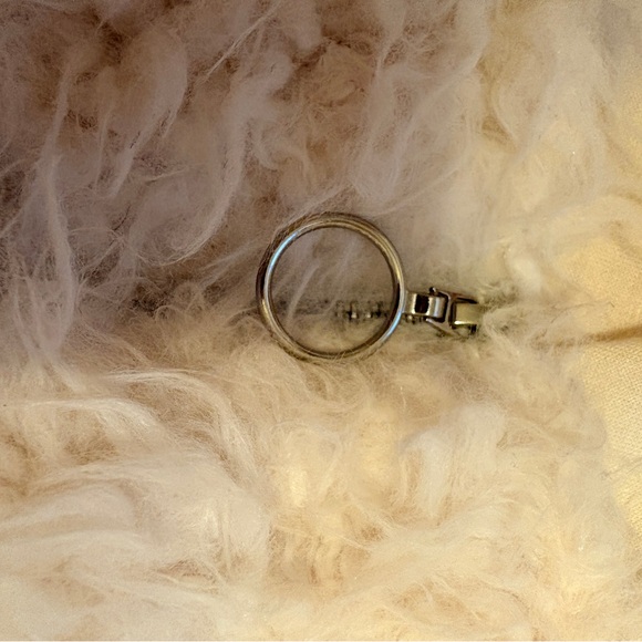 Candies Cream Faux Fur Jacket zipper front size L/XL pockets - Picture 4 of 6